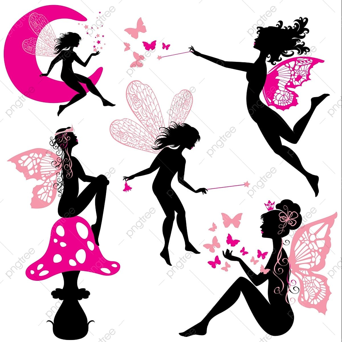 Free Printable Fairy Silhouette Templates