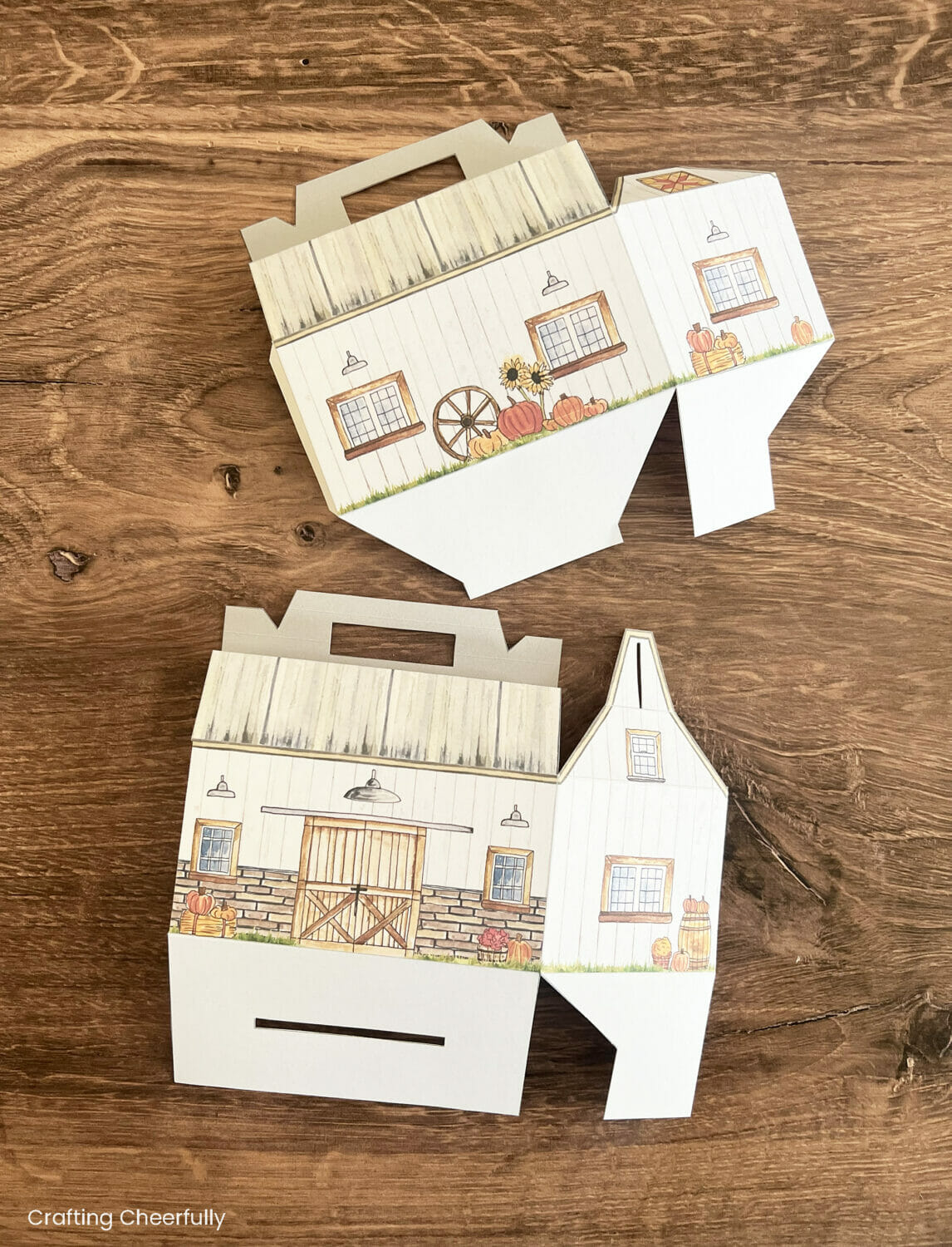 Printable Fall Barn Treat Box Crafting Cheerfully