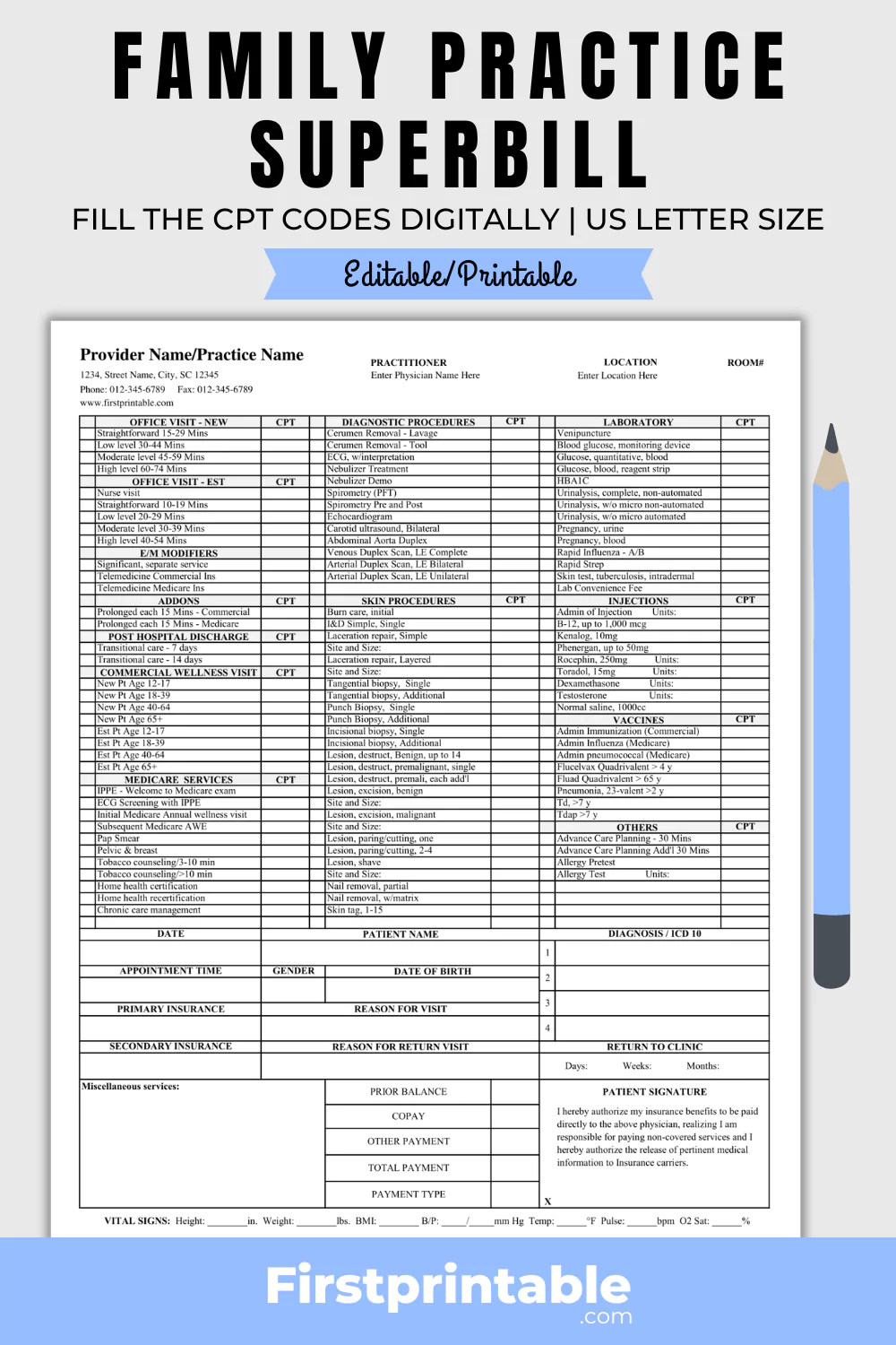 Free Printable Superbill Templates Free Printable Superbill Templates