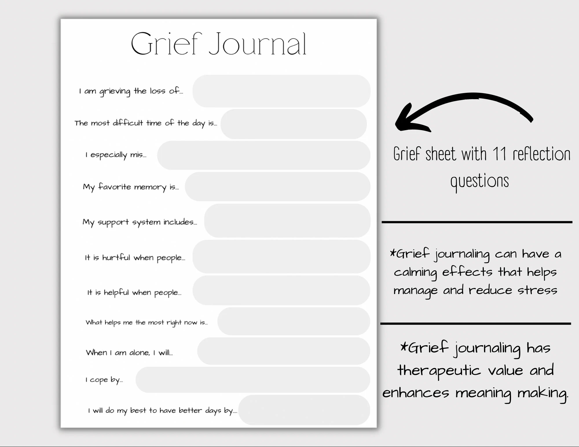 Free Printable Grief Journal Templates