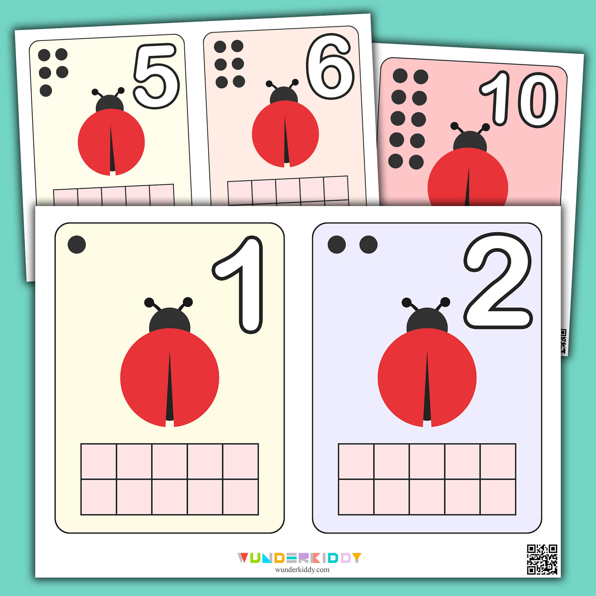 Free Printable Ladybug Number Templates