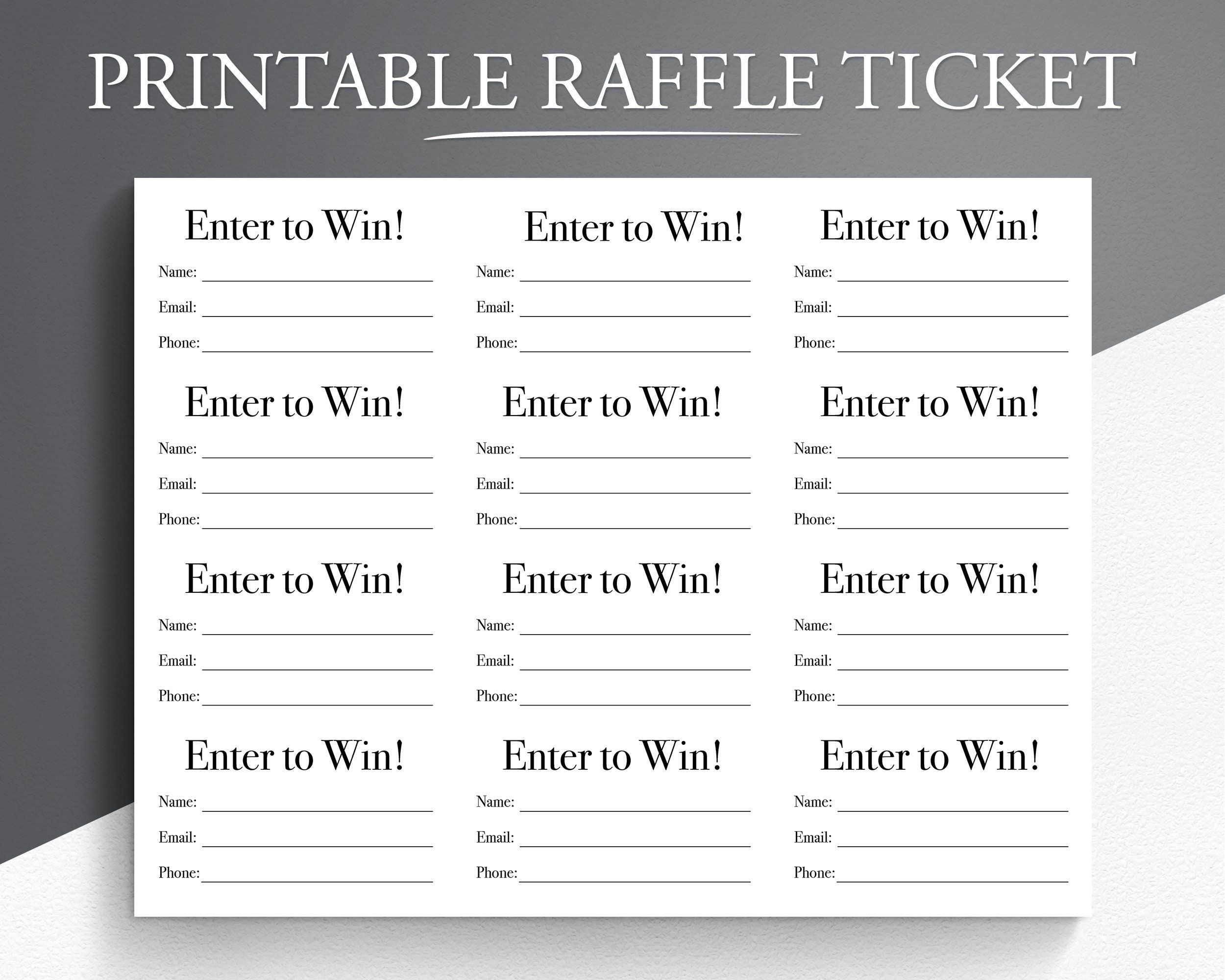 Printable Raffle Tickets Templates Free Shop On Pinterest Printable Raffle Tickets Templates Free Shop On Pinterest