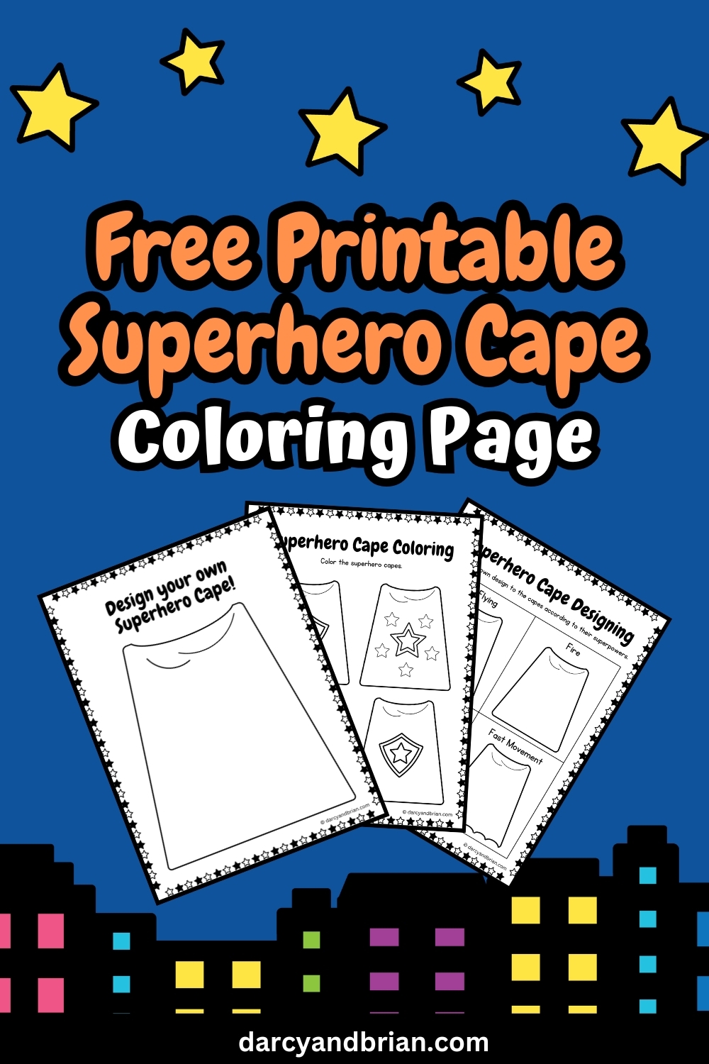 Printable Superhero Cape Coloring Page Printable Superhero Cape Coloring Page
