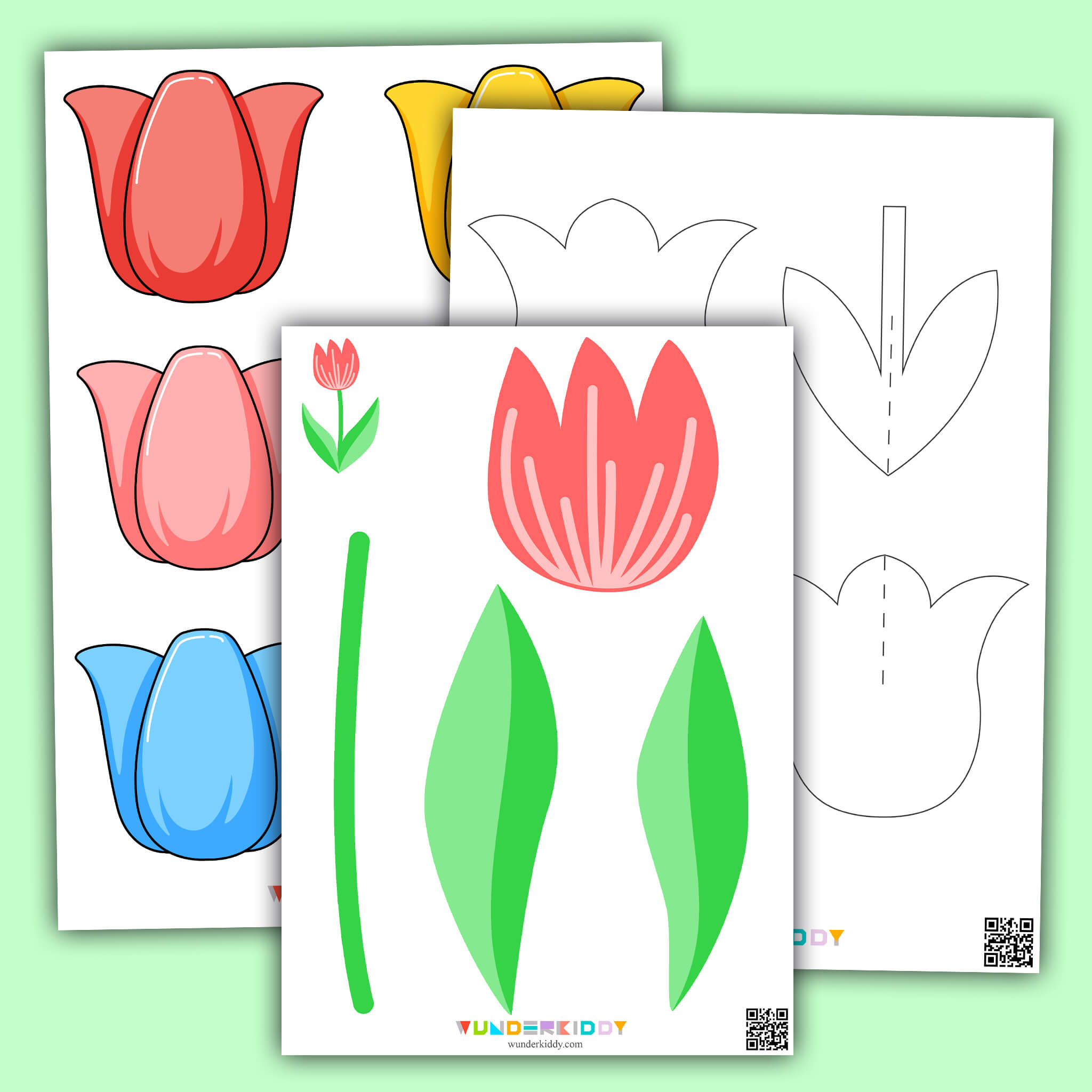 Free Printable Tulip Flower Templates