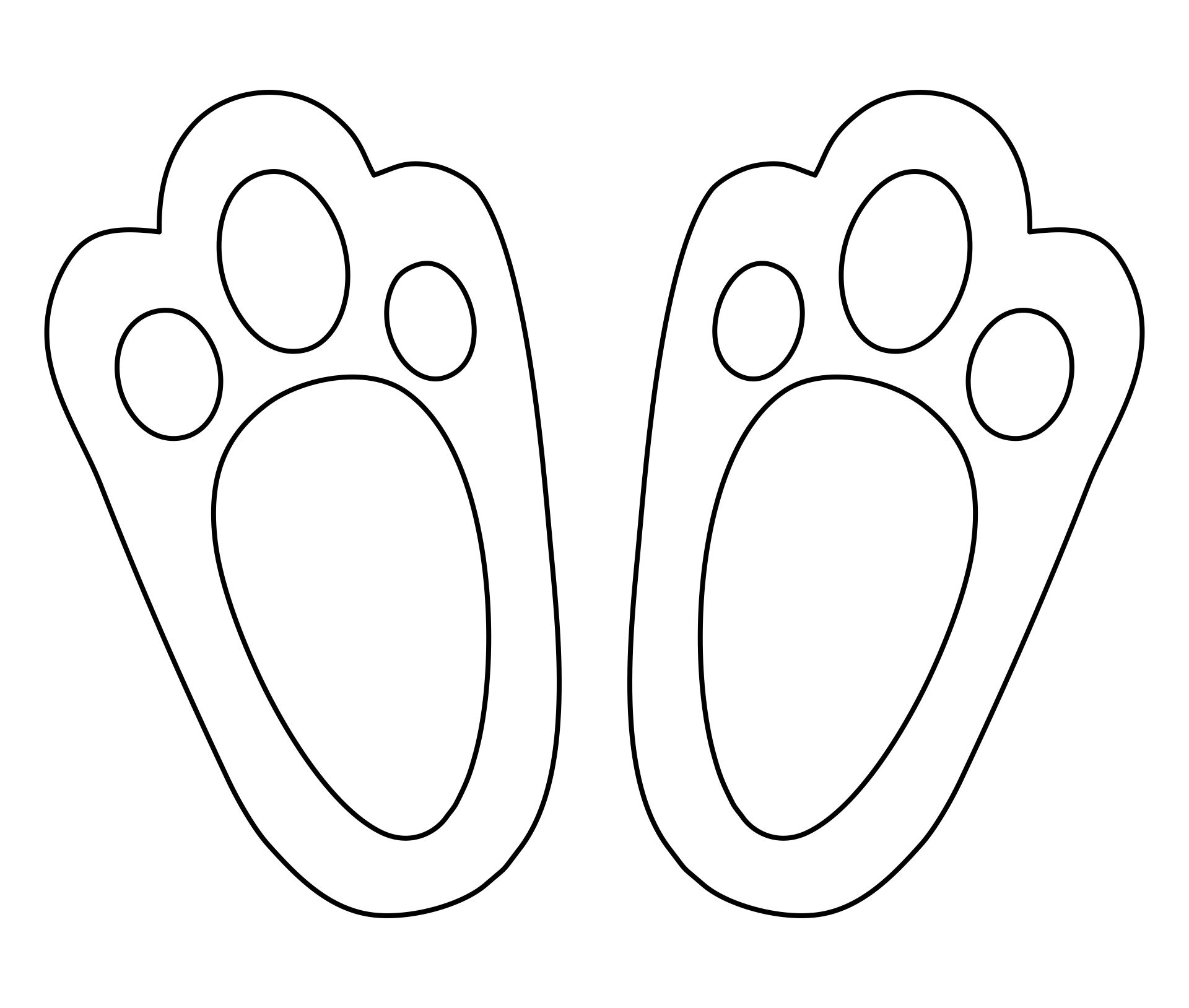 Free Printable Bunny Feet Templates