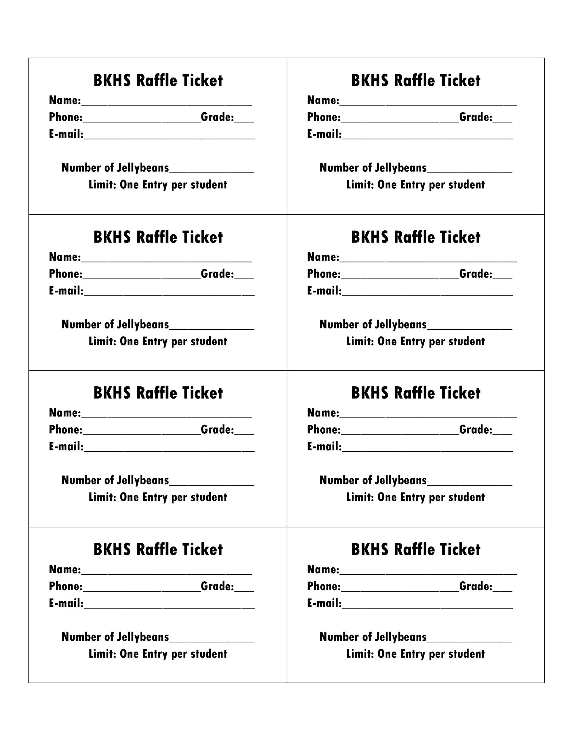 Free Printable Ticket Templates