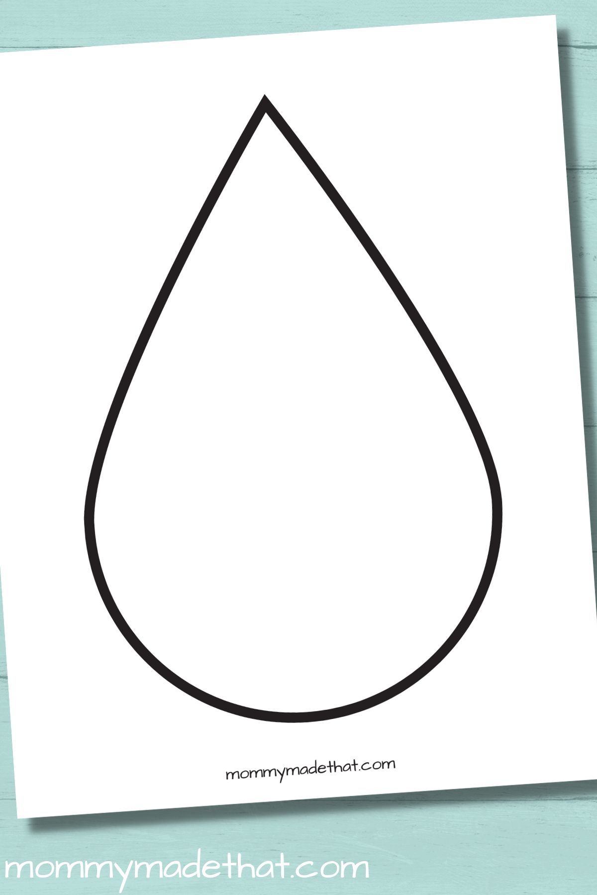 Free Printable Raindrop Templates