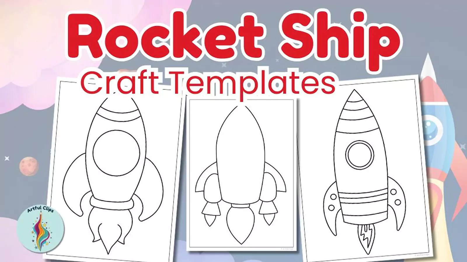 Free Printable Rocket Ship Templates