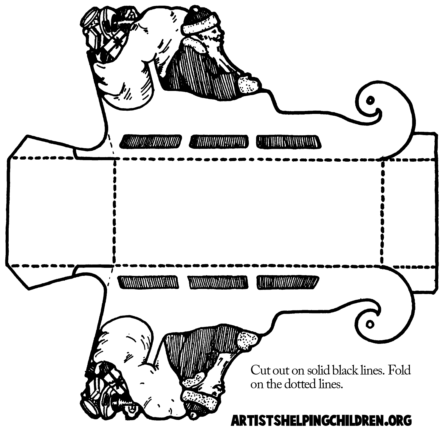 Free Printable Cardboard Sleigh Templates