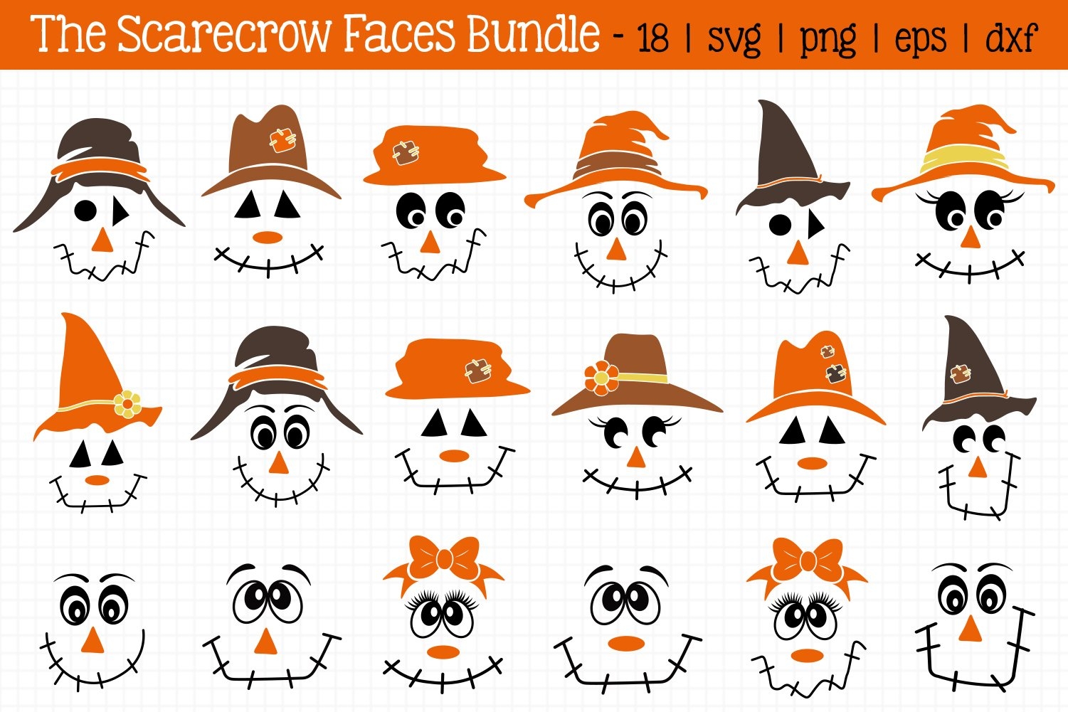 Free Printable Scarecrow Face Templates