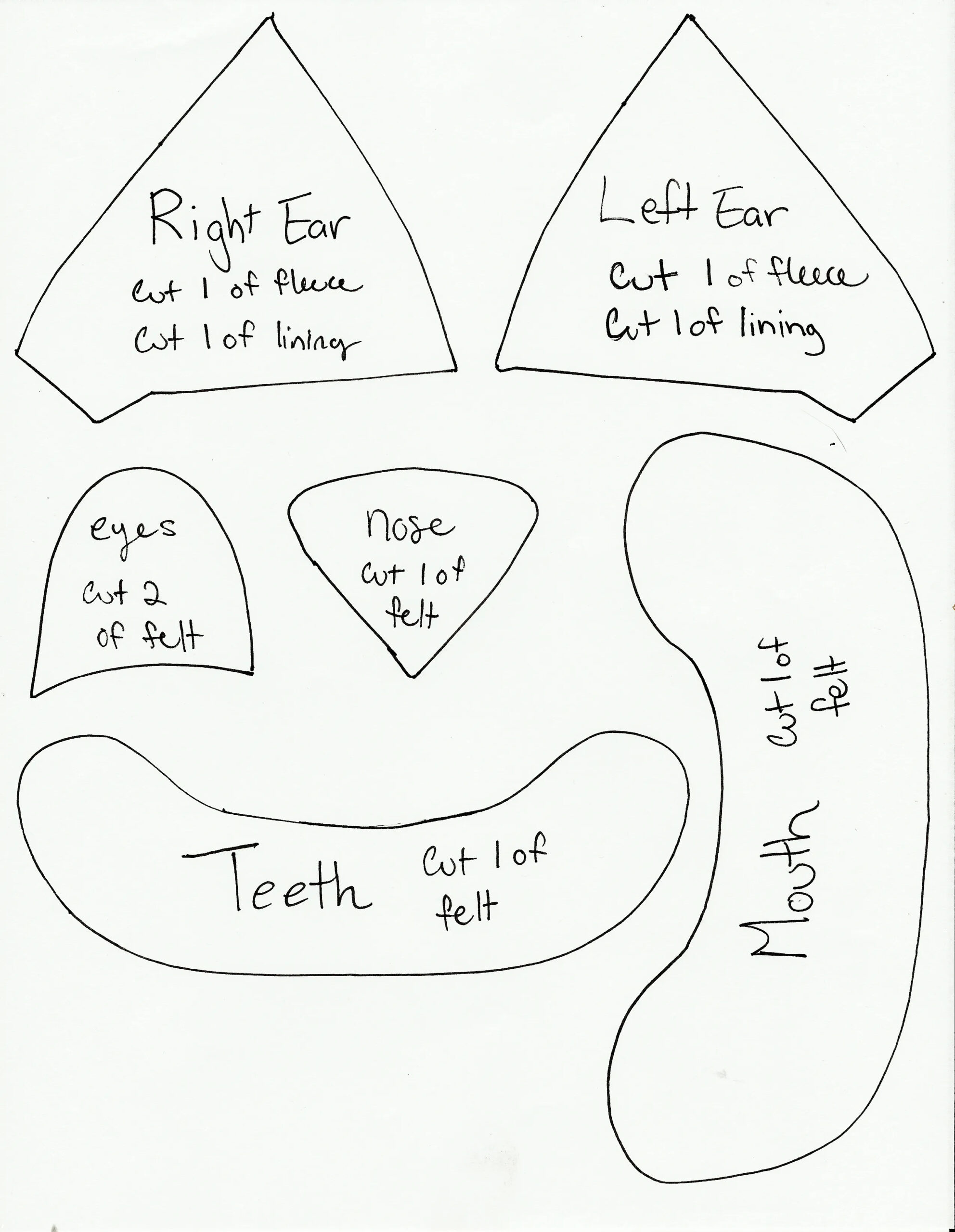 Free Printable Cat Ear Templates Free Printable Cat Ear Templates