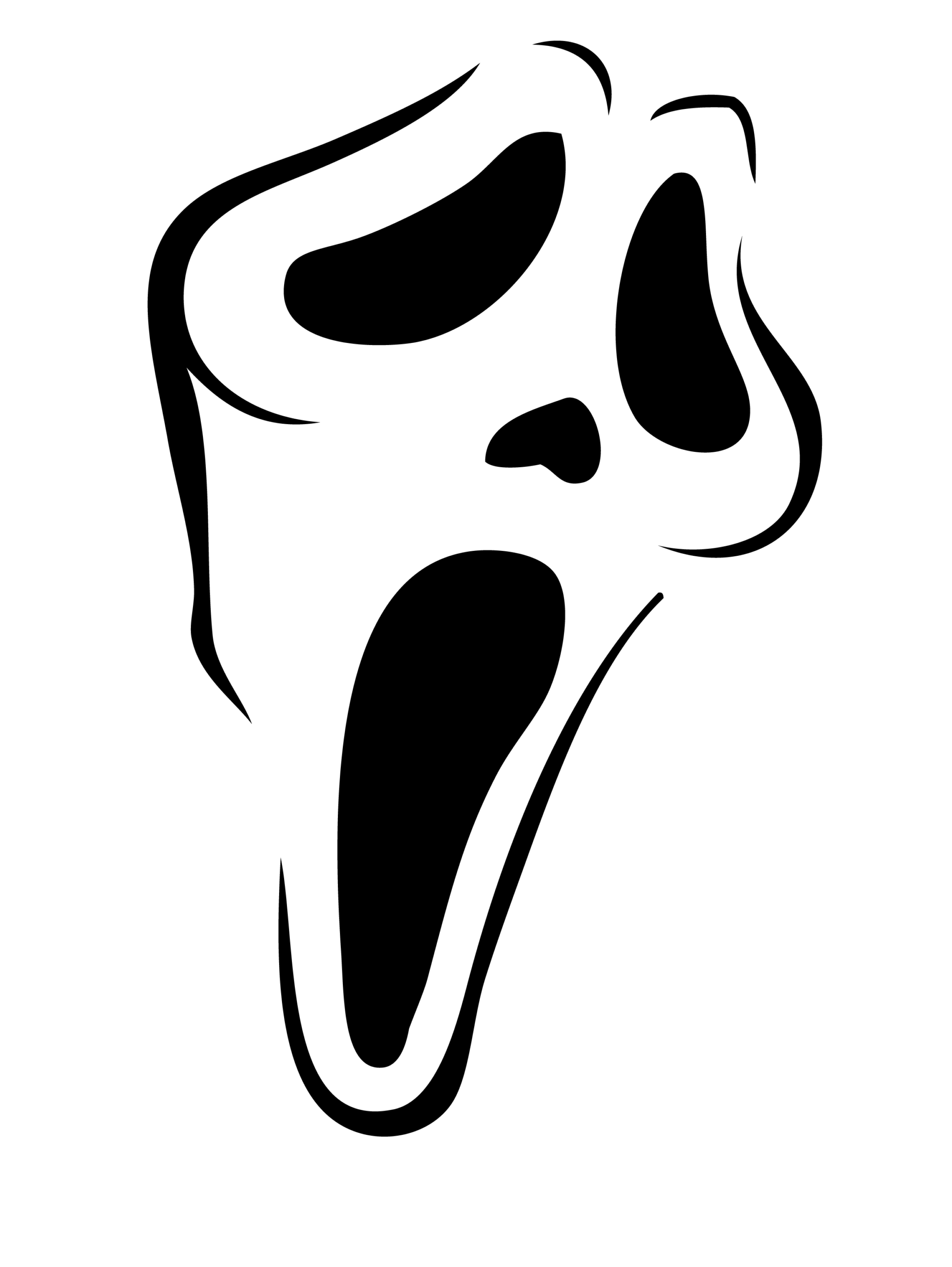 Scream Ghostface Free Pumpkin Stencil Pumpkin Pattern Pumpkin Template Jack o lantern Stencil R PumpkinStencils