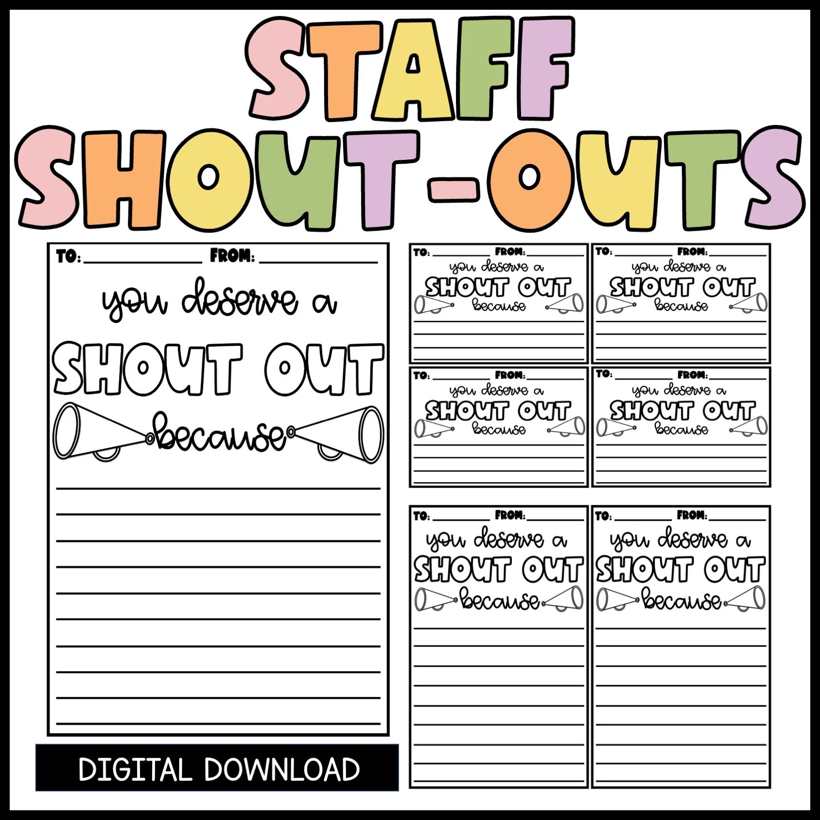 Free Printable Shout Out Templates
