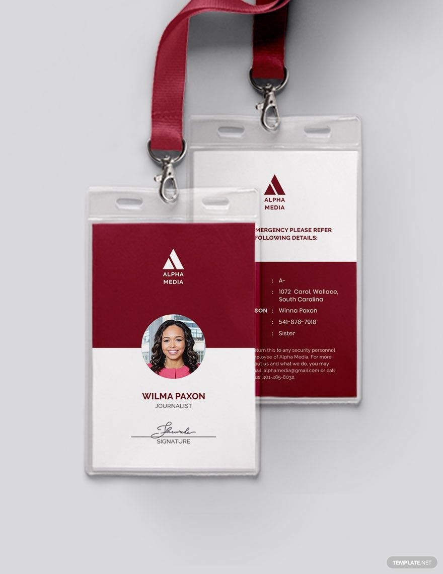 Simple Press ID Card Template In Word Publisher Illustrator Pages PSD Download Template Simple Press ID Card Template In Word Publisher Illustrator Pages PSD Download Template