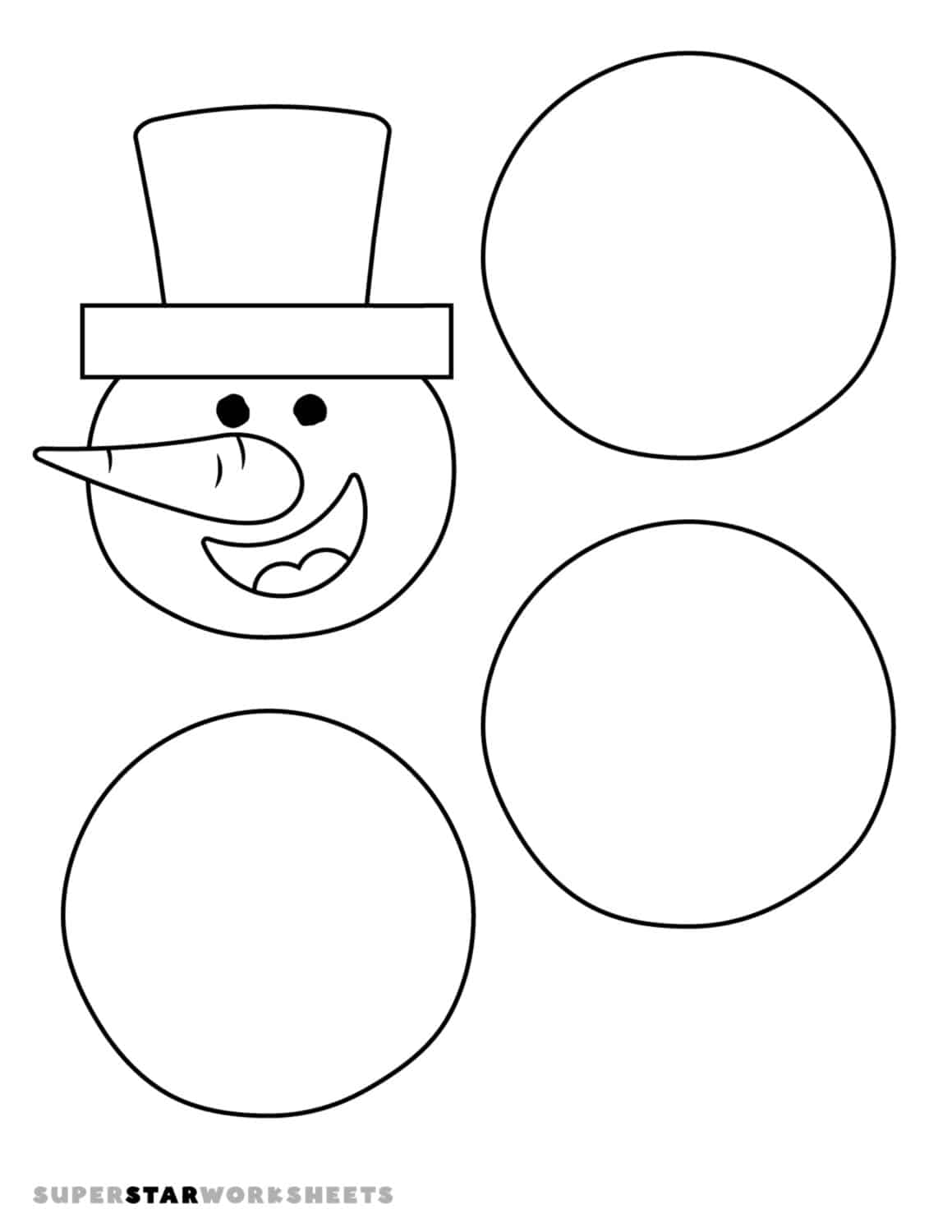 Free Printable Snowman Craft Templates Free Printable Snowman Craft Templates