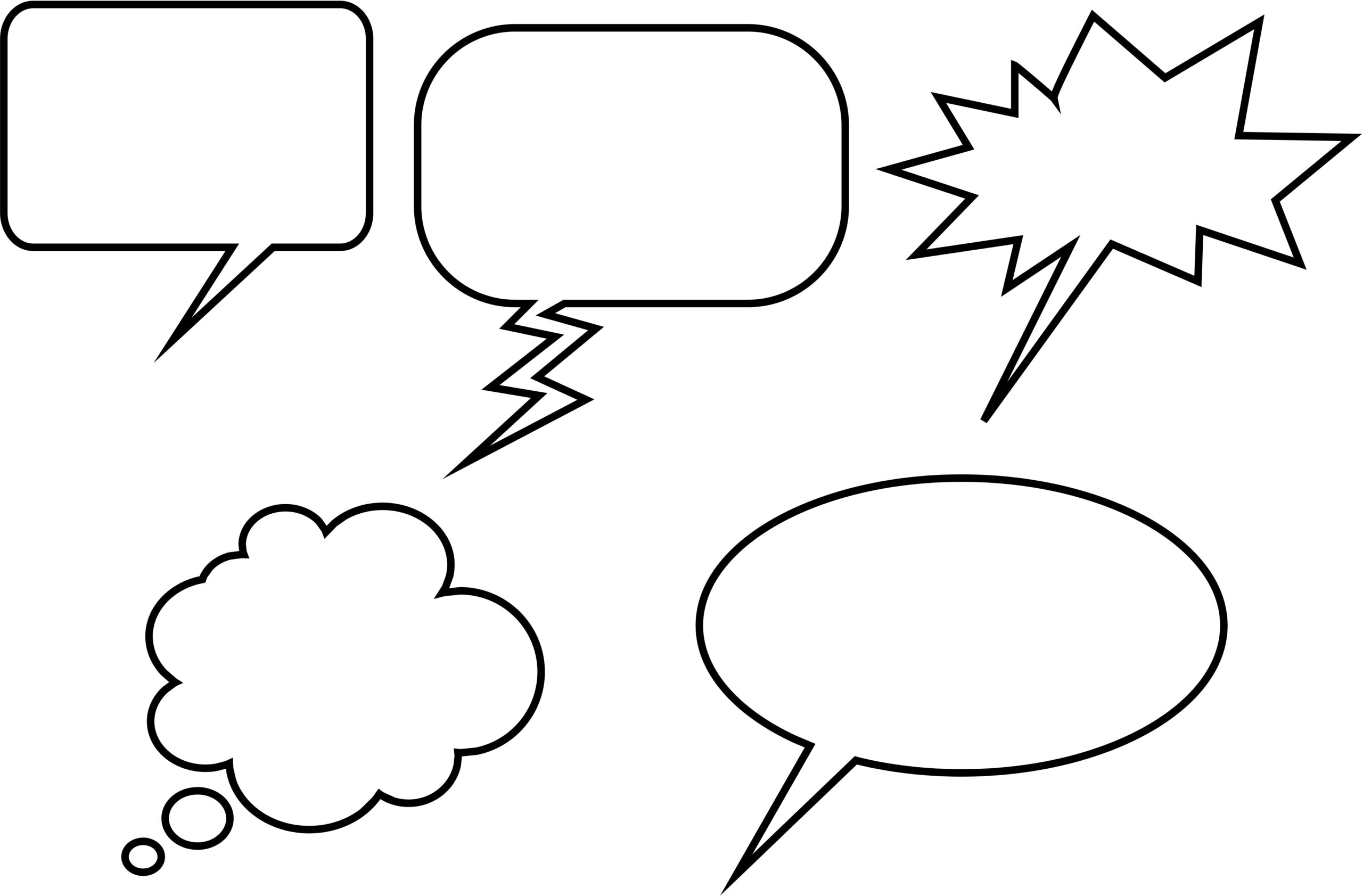 Free Printable Speech Bubble Templates