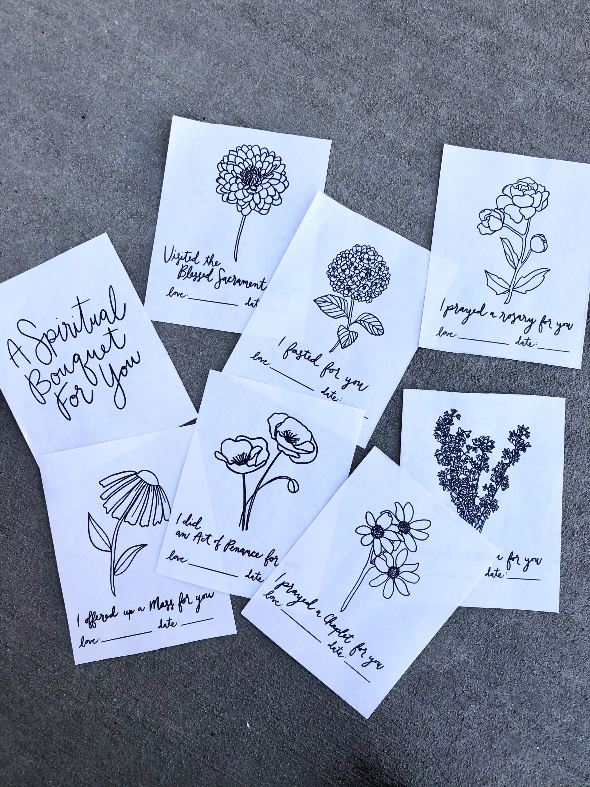 Spiritual Bouquet Tutorial Free Printable Included