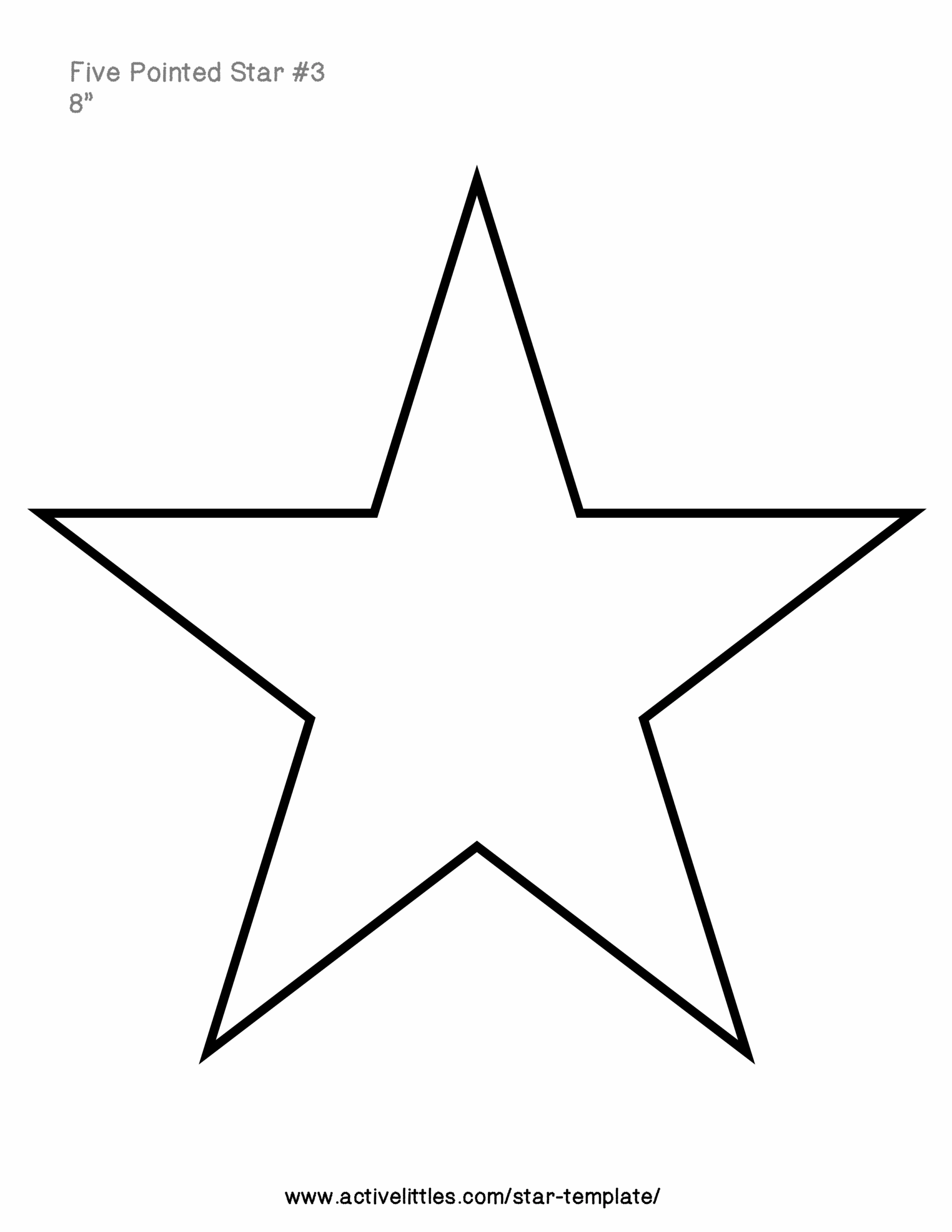 Star Template Active Littles