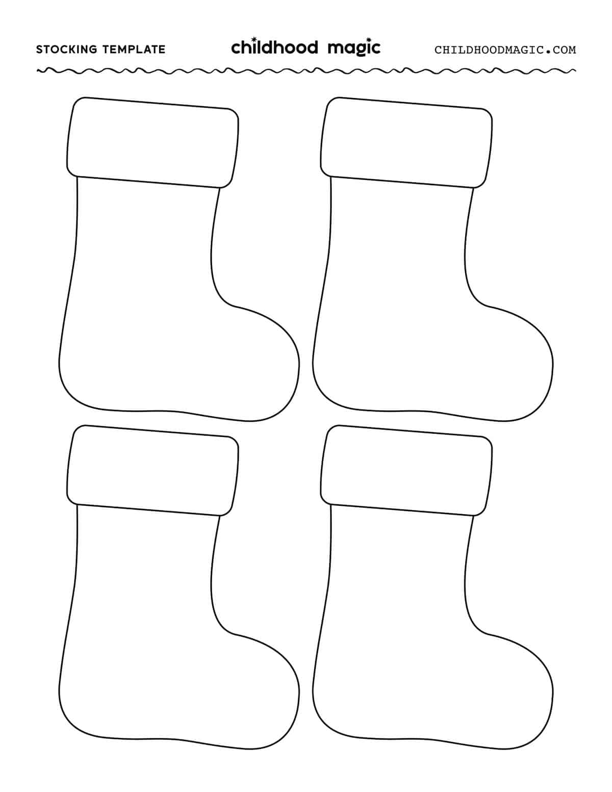 Stocking Template Free Printable Childhood Magic Stocking Template Free Printable Childhood Magic