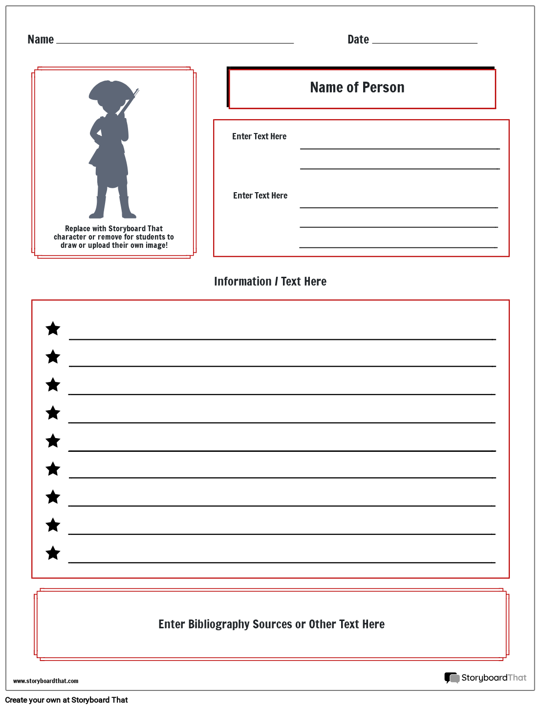 Free Printable Biography Templates
