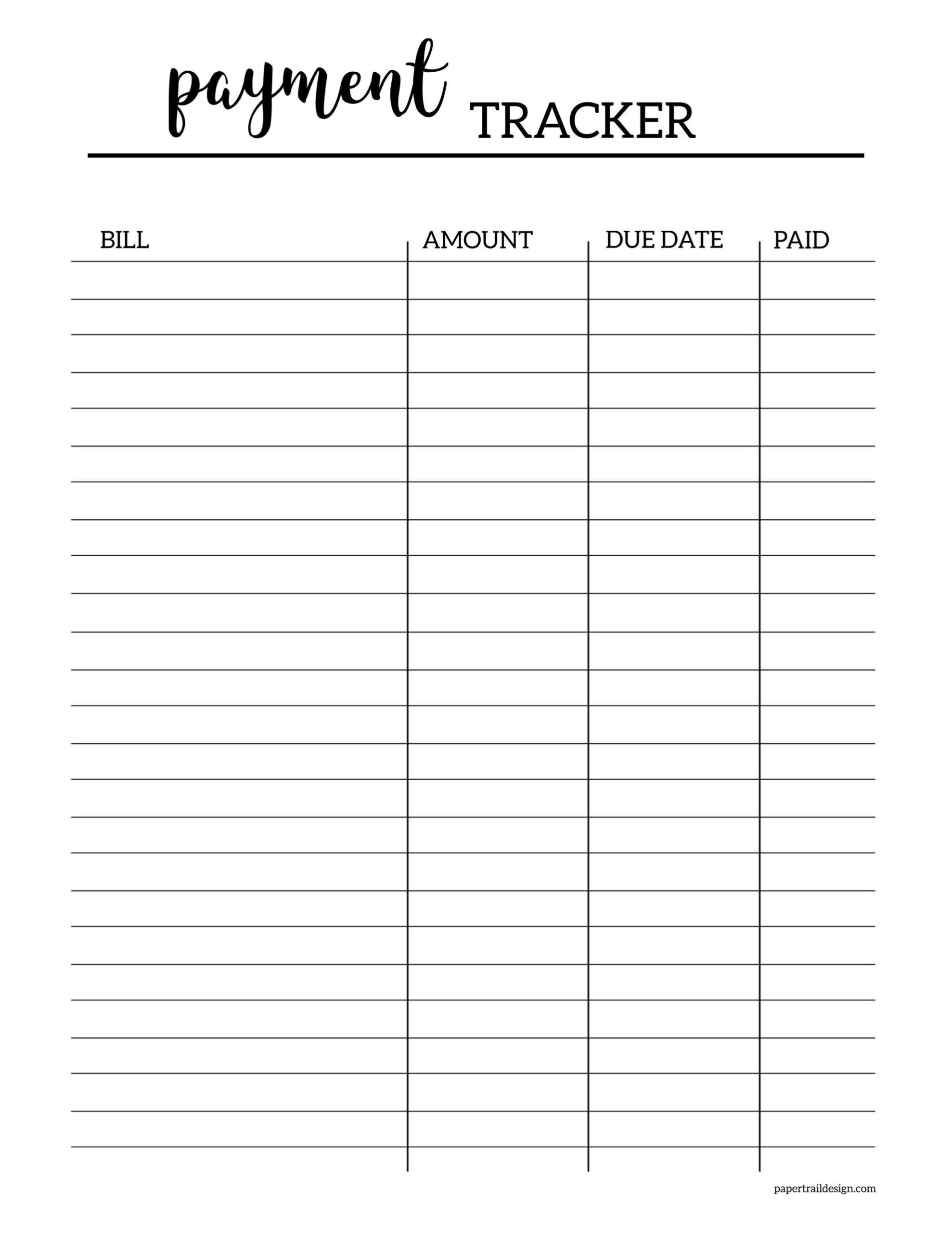 Free Printable Bill Due Templates