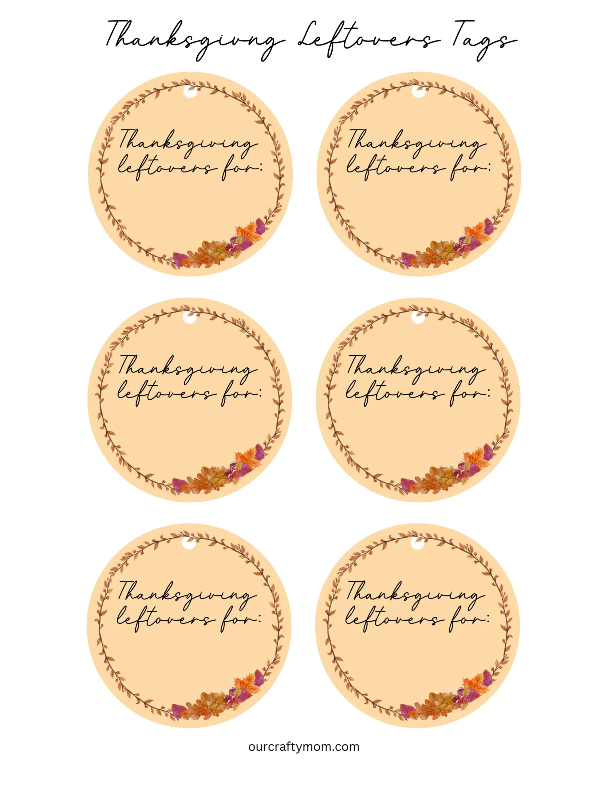 Thanksgiving Gift Tags 4 Free Printable Designs