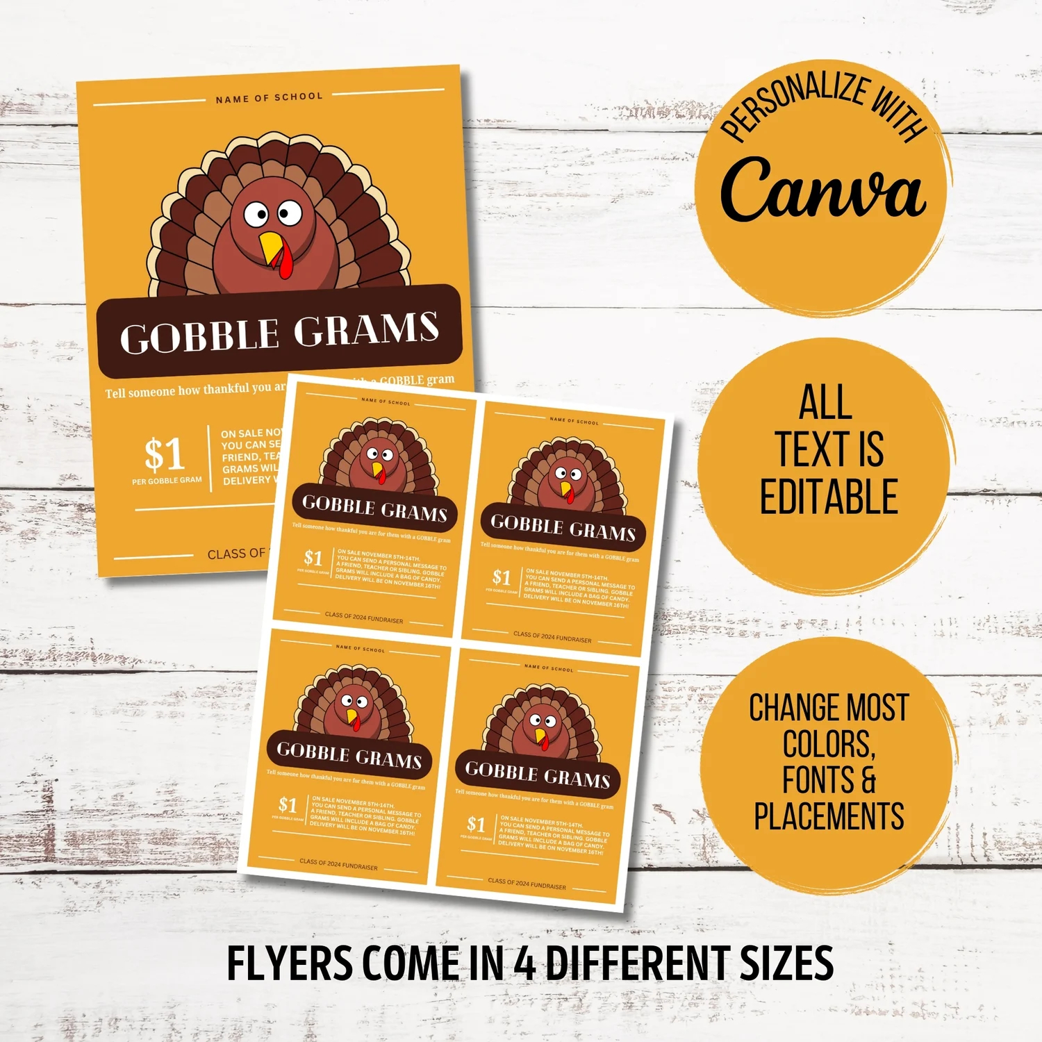 Thanksgiving Gobble Gram Download Candy Grams For School Fundraiser Printable Turkey Grams Thankful Gram School Candy Gram Fundraiser Fall Fundraiser For Cheer Dance Church Hospitals Sports Team Payhip