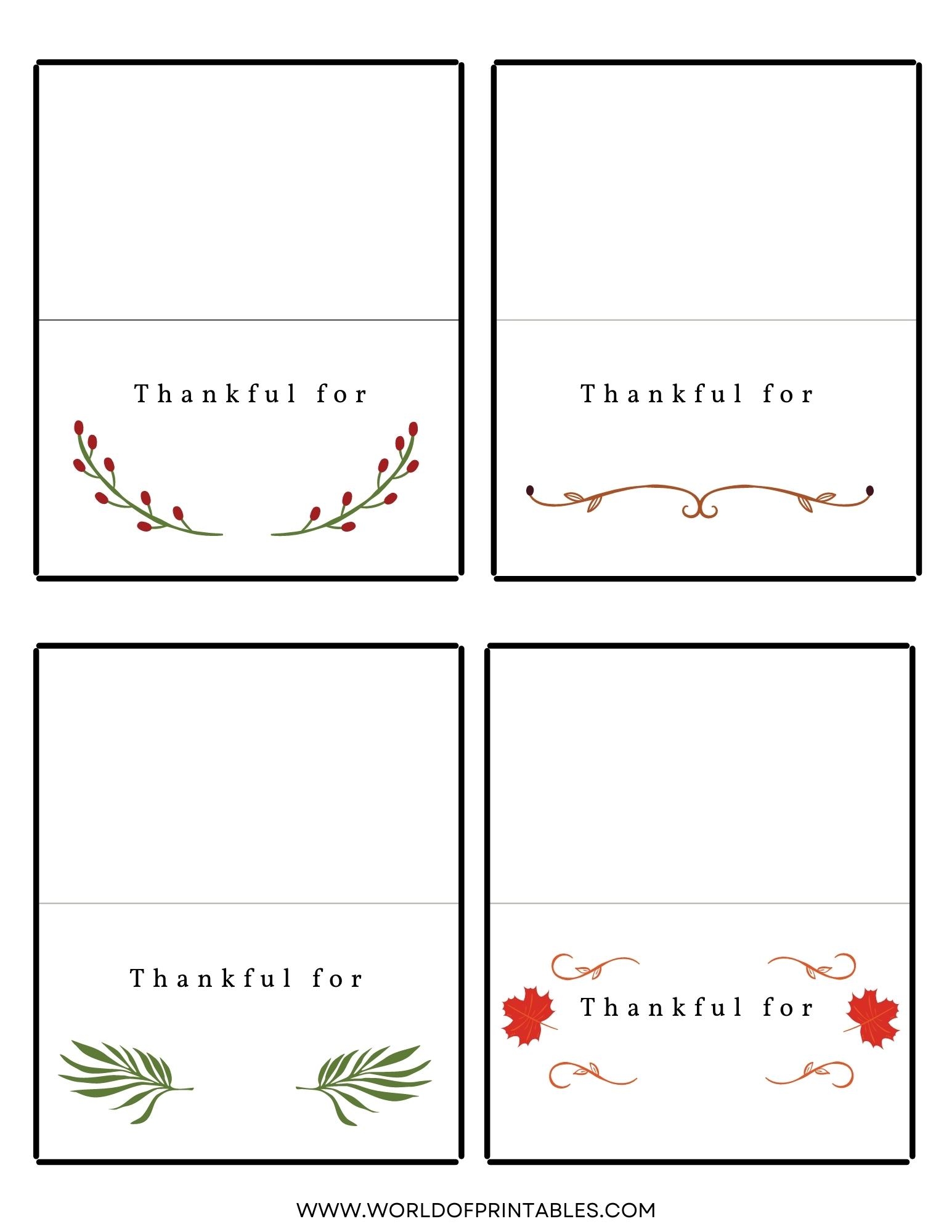 Free Printable Place Card Templates