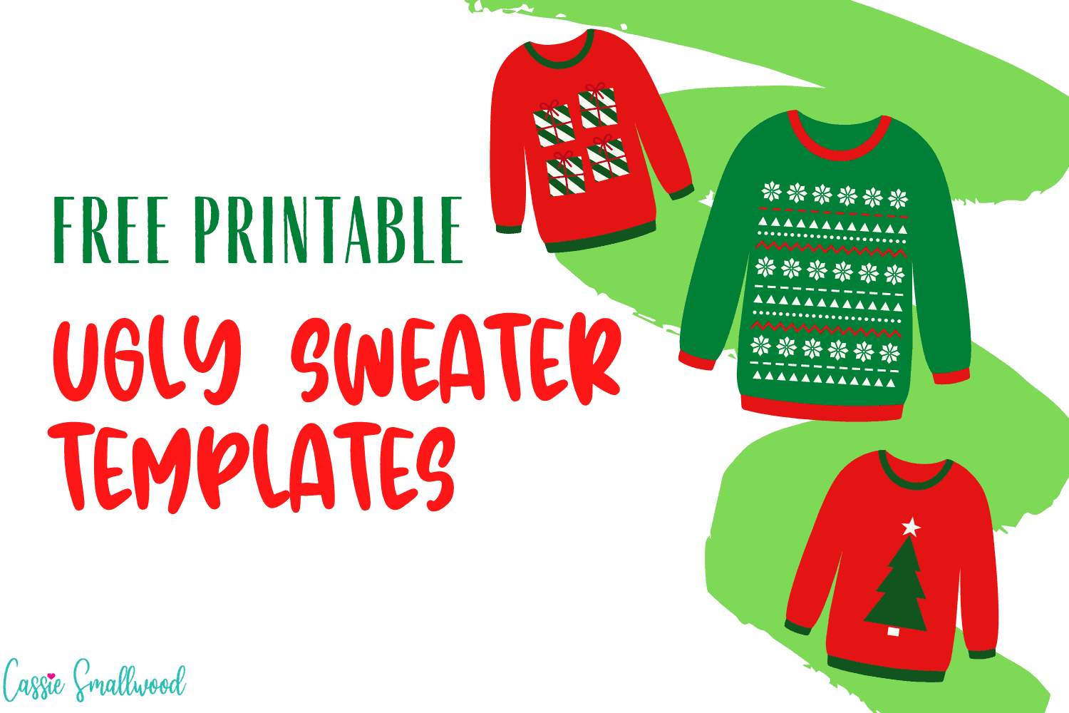 THE BEST Ugly Sweater Templates Cassie Smallwood