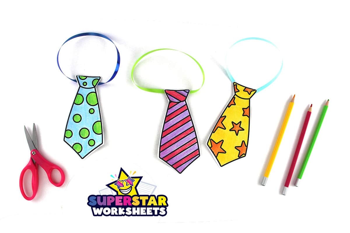 Tie Template Free Printables Superstar Worksheets