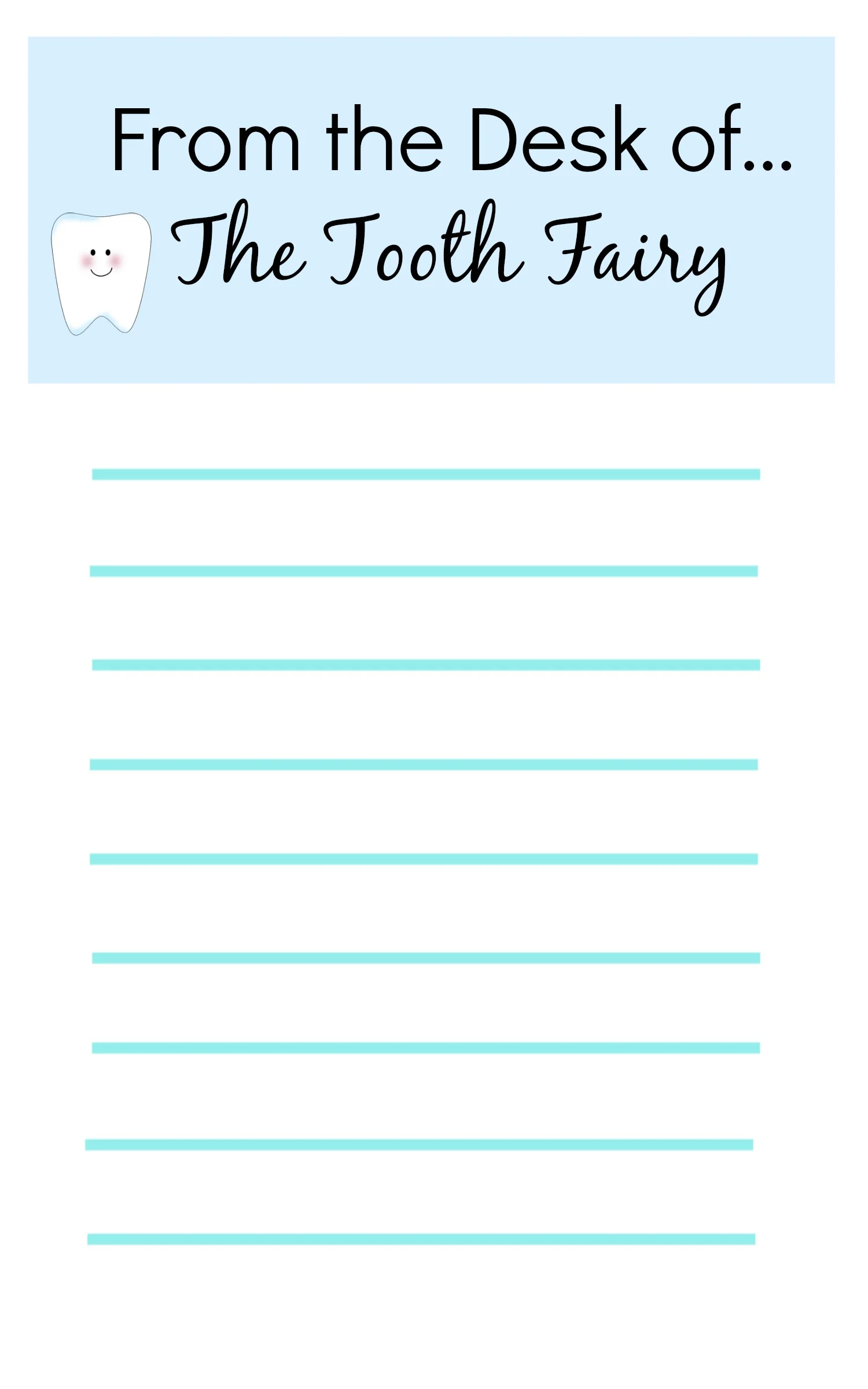 Tooth Fairy Ideas And Free Printables Tooth Fairy Letterhead Report Card