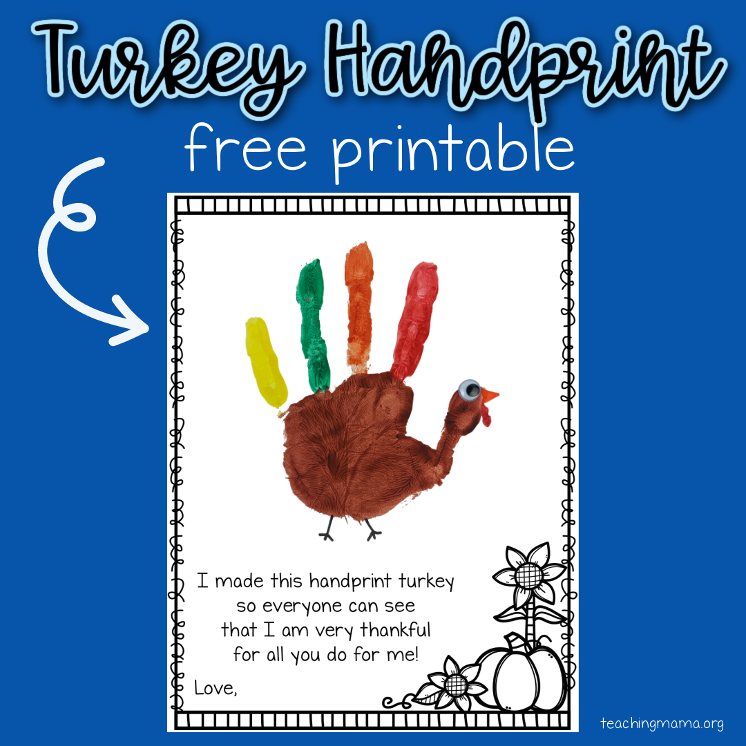 Free Printable Turkey Handprint Templates