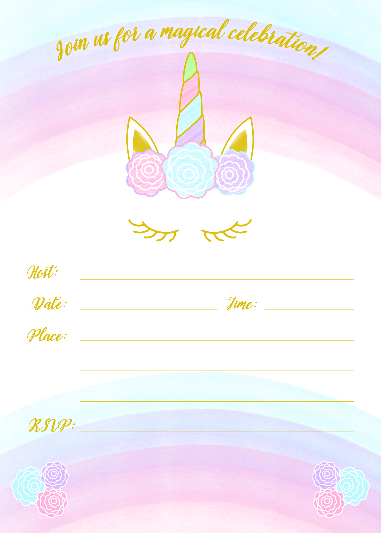 Unicorn Invitation Free Printable Templates Easy To Download Unicorn Invitation Free Printable Templates Easy To Download