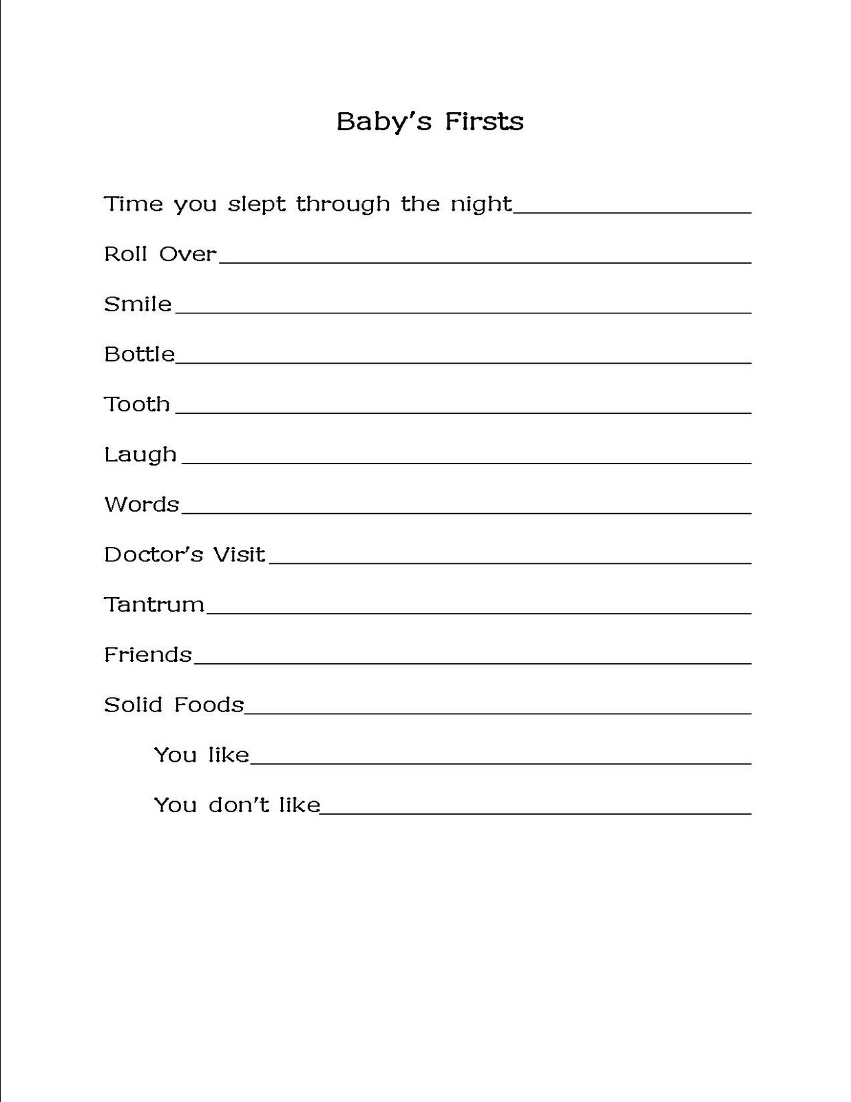 UPDATE Our Homemade Baby Book With Free Printables Bare Feet On The Dashboard