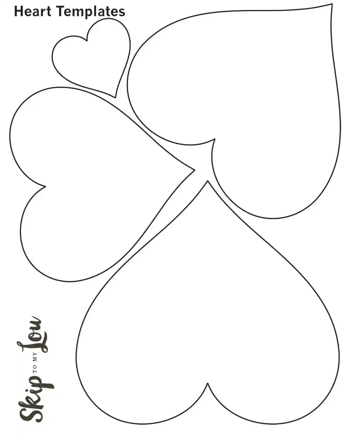 Free Printable Heart Shape Templates