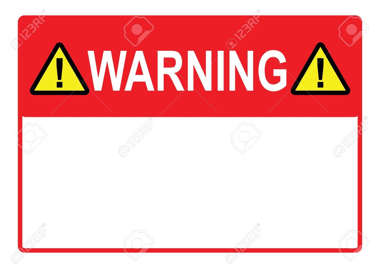 Warning Sign Danger Sign With Blank Space For Your Text Printable Paper Templates Available For A4 Paper Vector Illustration Royalty Free SVG Cliparts Vectors And Stock Illustration Image 126642354 