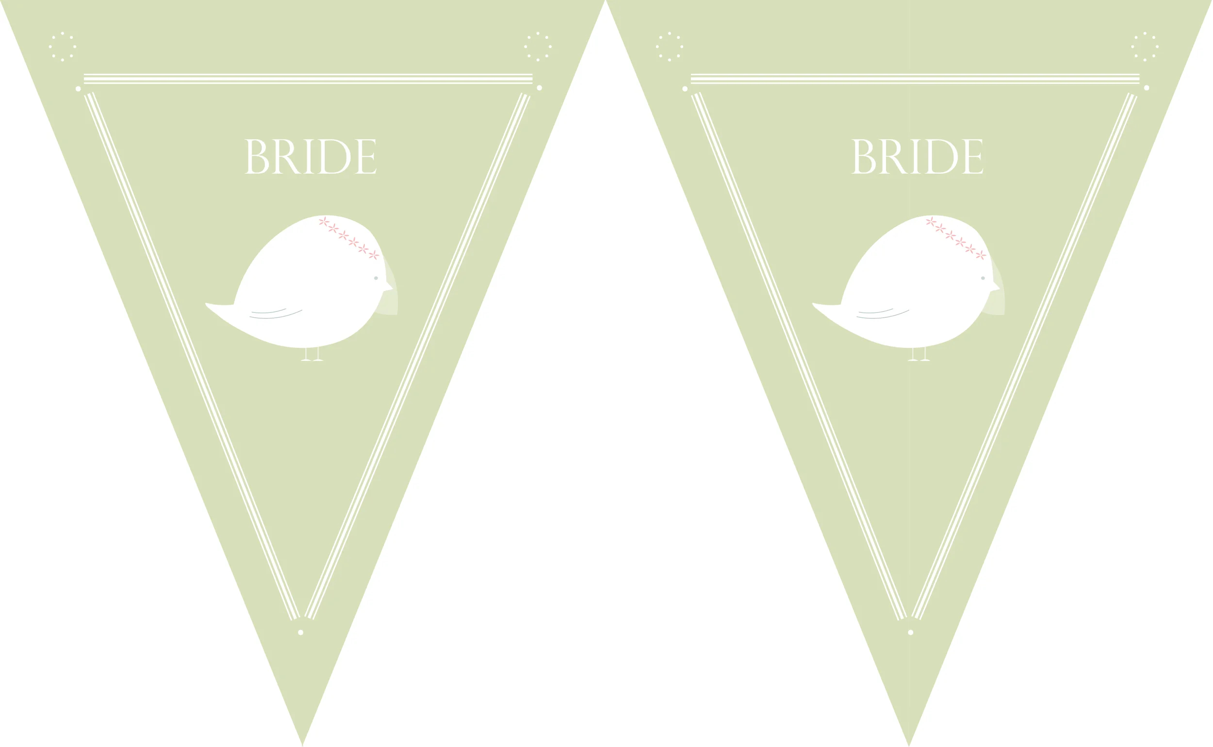 Free Printable Wedding Bunting Templates Free Printable Wedding Bunting Templates